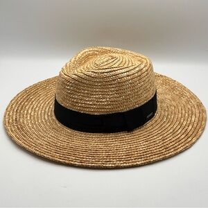 Brixton Women's Joanna Wide Brim Straw Sun Hat Size S Beach Vacation Likenew